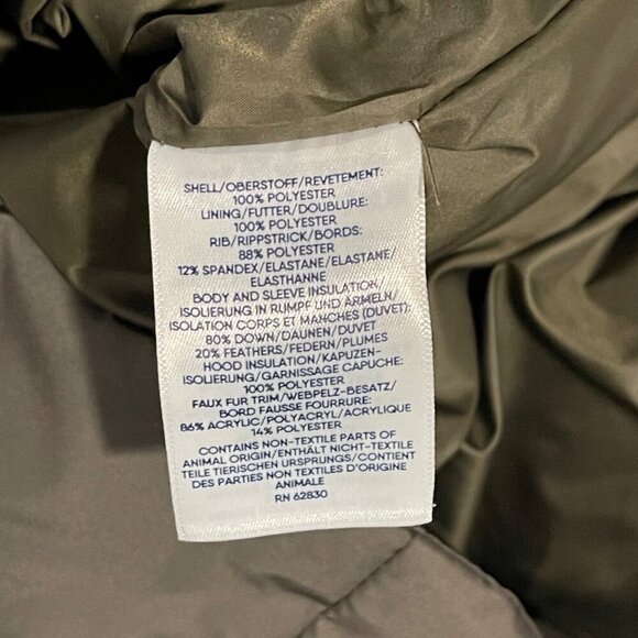 NWT Lands' End Women's 600 Down Winter Long Coat w Hood Forest Moss XS Petite - Picture 10 of 13